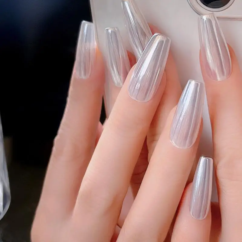 مسحوق أظافر ناعم غير طائر ، لمسة حريرية ، مسحوق لؤلؤ الشفق ، الصحة والجمال ، سهل التطبيق