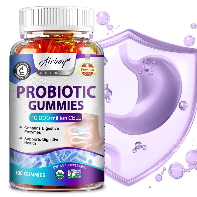 Probiotic Gummies - Supports Digestion and Gut Health, Boosts Metabolism, and Relieves Bloating and Constipation