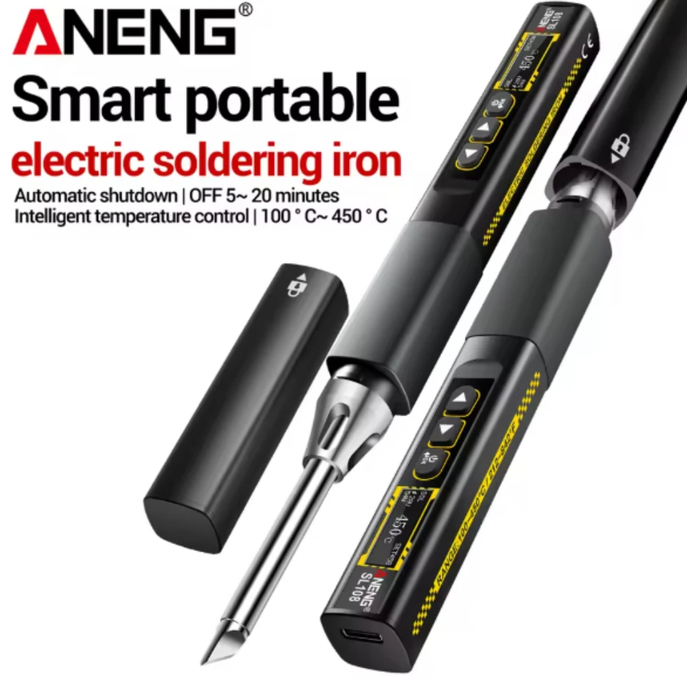 ANENG USB Lithium Battery Operated Digital Display Thermal Soldering Pen High Power Portable Iron with Multimeter Function view 5