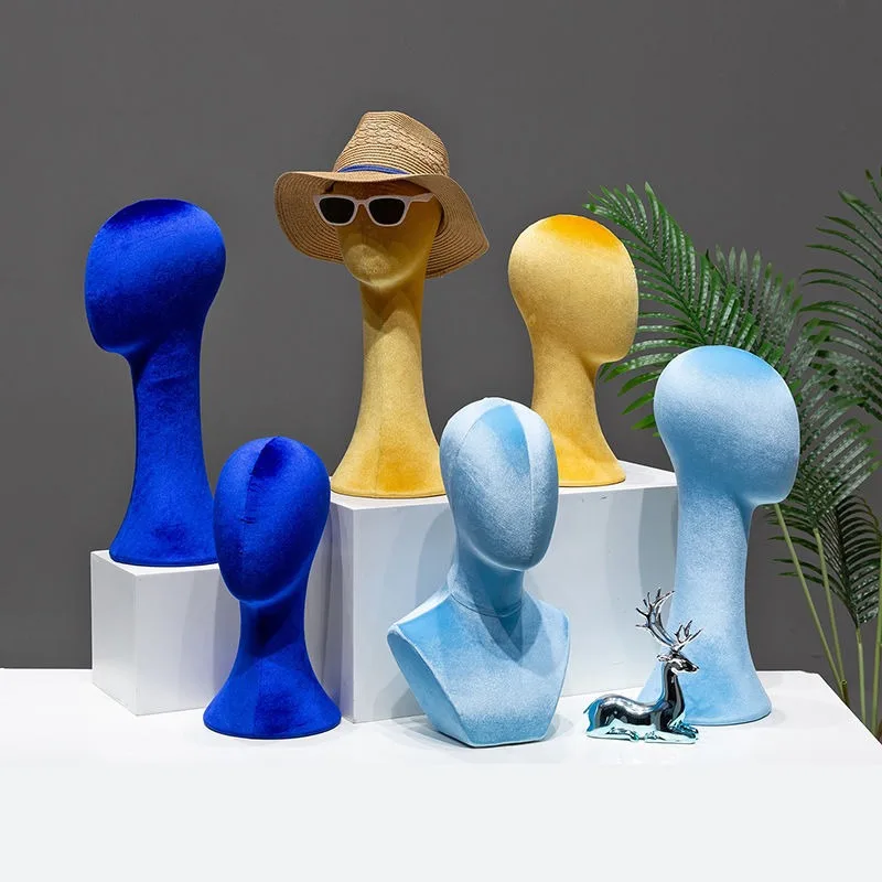 Colorful Wig Mannequin Head Display Stand Hat Jewelry Holder Mannequin for Accessories