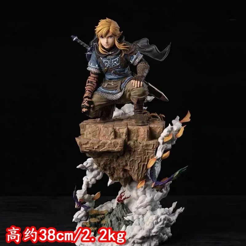 In Stock 38cm The Legend of Zelda Game Figures Link Figurine Gk PVC Statue Collectible Custom Model Desktop Ornament Toys Gifts