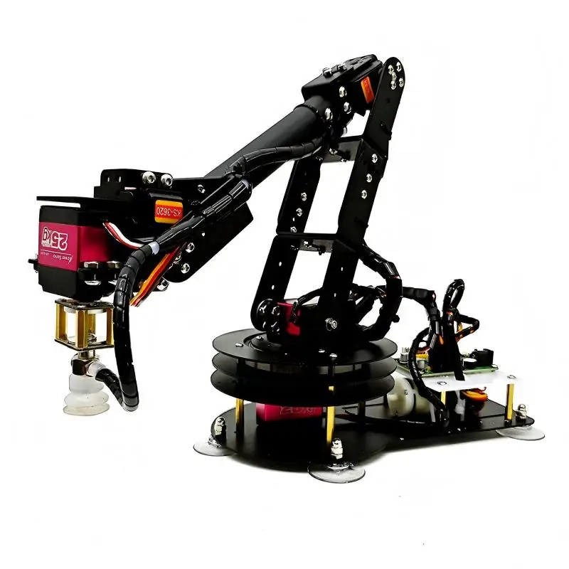 Ps2 Control 5 DOF Robotic Arm with Air Pump Suction Cup Gripper Claw Manipulator For Arduino STM32 Robot Programmable Robot Kit