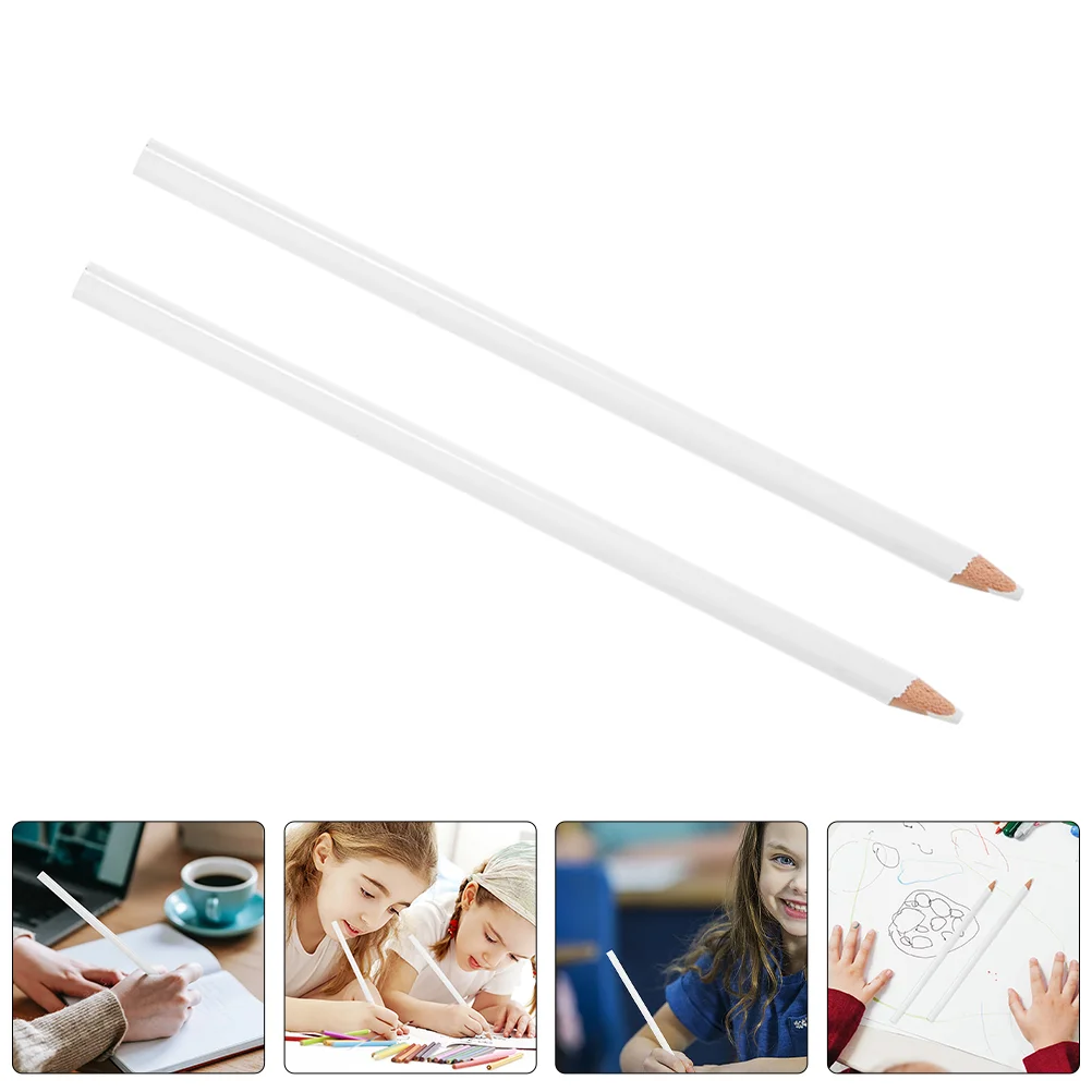 6 Pcs Special Pencil Pastel Crayons White Marker Sewing Marking Fabric Pencils for Ceramic