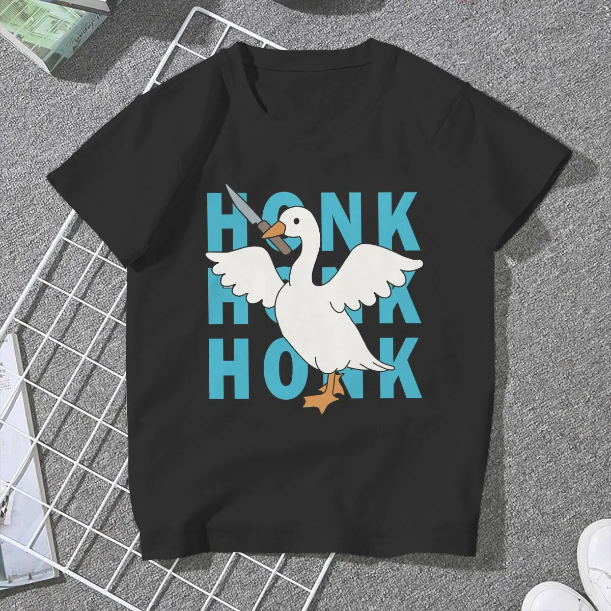 Honk Honk Honk Women Clothing Untitled Goose Game Graphic Female Tshirts Vintage Alternative Loose Tops Tee