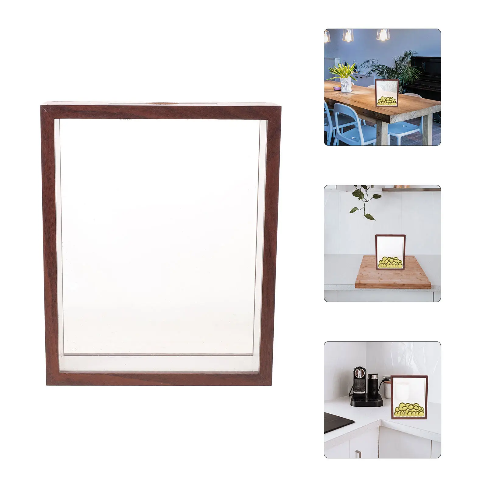 Vintage Wooden Beer Cap Shadow Box with Clear Front Display Slot Top Loading Rustic Keepsake Storage for Bottle Cap Collection