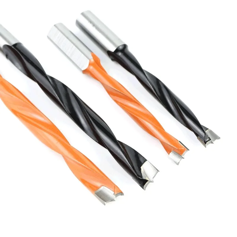 Links Rechts Rotatie Houtbewerking Lange 80mm-100mm Boren Router Bit Rij Boren Twee Fluit Hout gat Cutter Router Boor