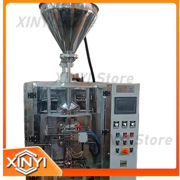 VFFS Packaging Machine for Center Seal Pouch Sealing for Food Snacks Coffee Powder Granules Liquids Cosmetics Pharmaceuticals