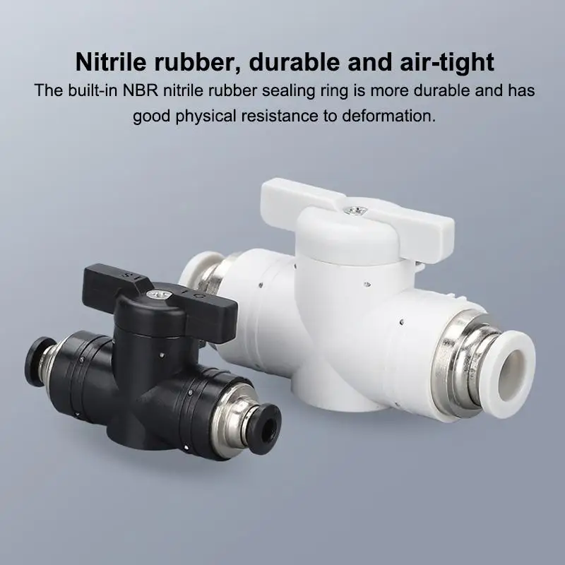 Type BUC BTC 4mm 6mm 8mm 10 12mm Pneumatic Push In Quick Joint Connector Hand Valve To Turn Switch Manual Ball Current-limiting