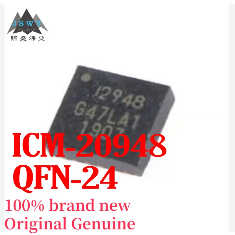 

(3/50 pcs) ICM-20948 Silk-Screen I2948 QFN24 Sensor Chip IC - Brand New In Stock - Fast Shipping - Free Shipping