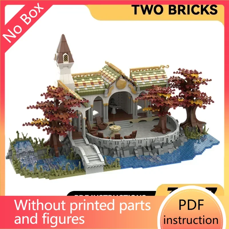 Ring King Modello Moc Mattoni da costruzione Consiglio di Elrond House Tecnologia Blocchi modulari Regali Giocattoli di Natale Set fai da te Assemblaggio