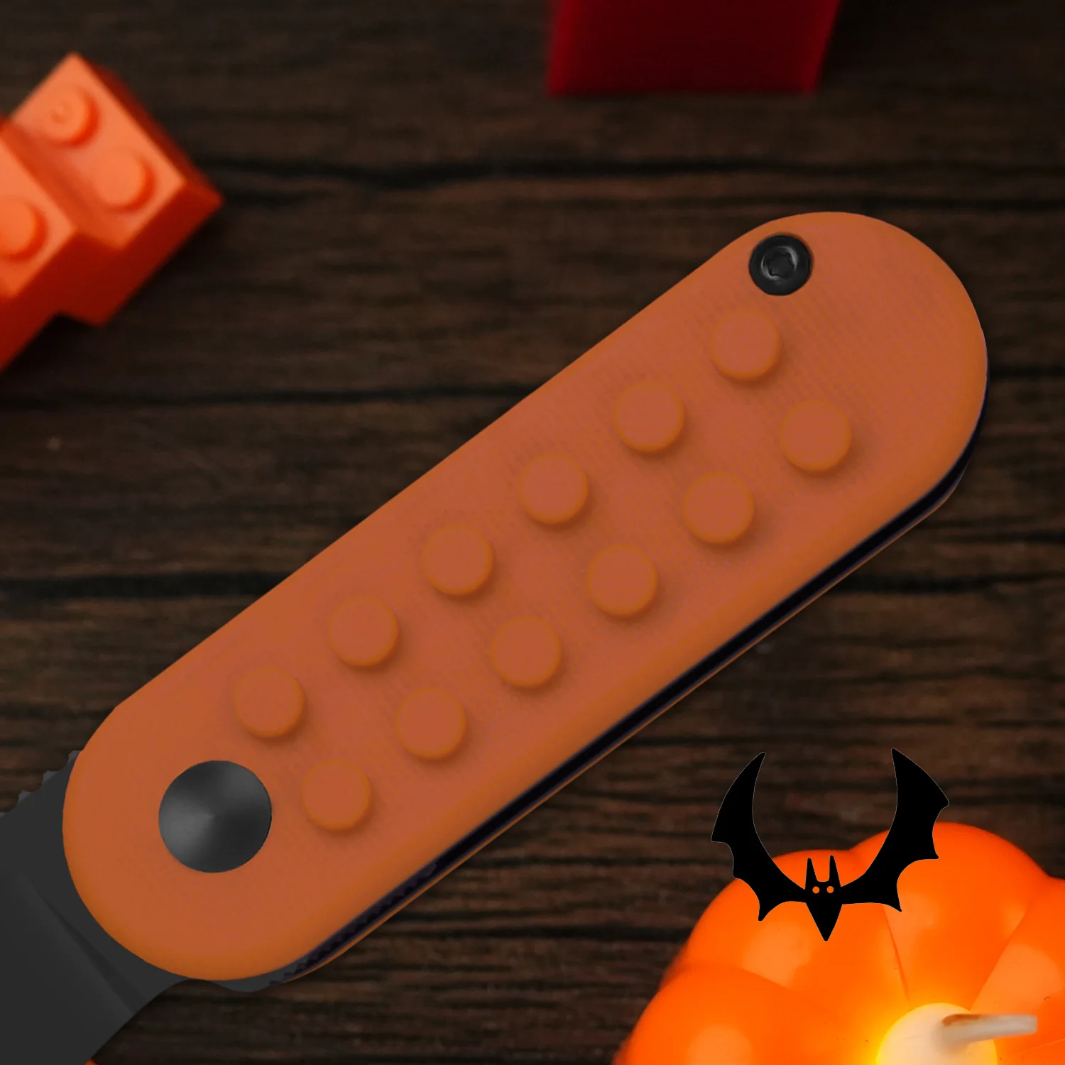 Kizer Small Pocket Knife MiniBay V2583AHW1 New Orange G10 Handle with 14C28N Steel Blade Outdoor Camping Knifes