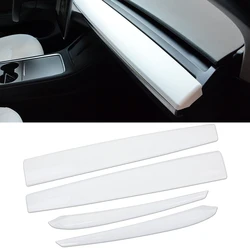 Dashboard Door Wood Trim Insert Cover For Tesla Model 3/Y ABS Mid-Console Split Set Dashboard Decor Panel Sticker Car Accessorie