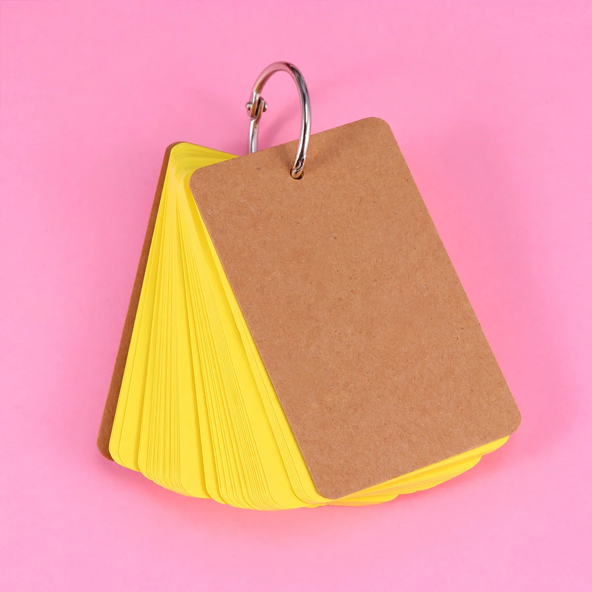 3pcs Memo Note Pad Single Hole Punch Metal Ring Portable Mini Notebook For School Office Yellow Paper Memo Pad Pocket Notepad