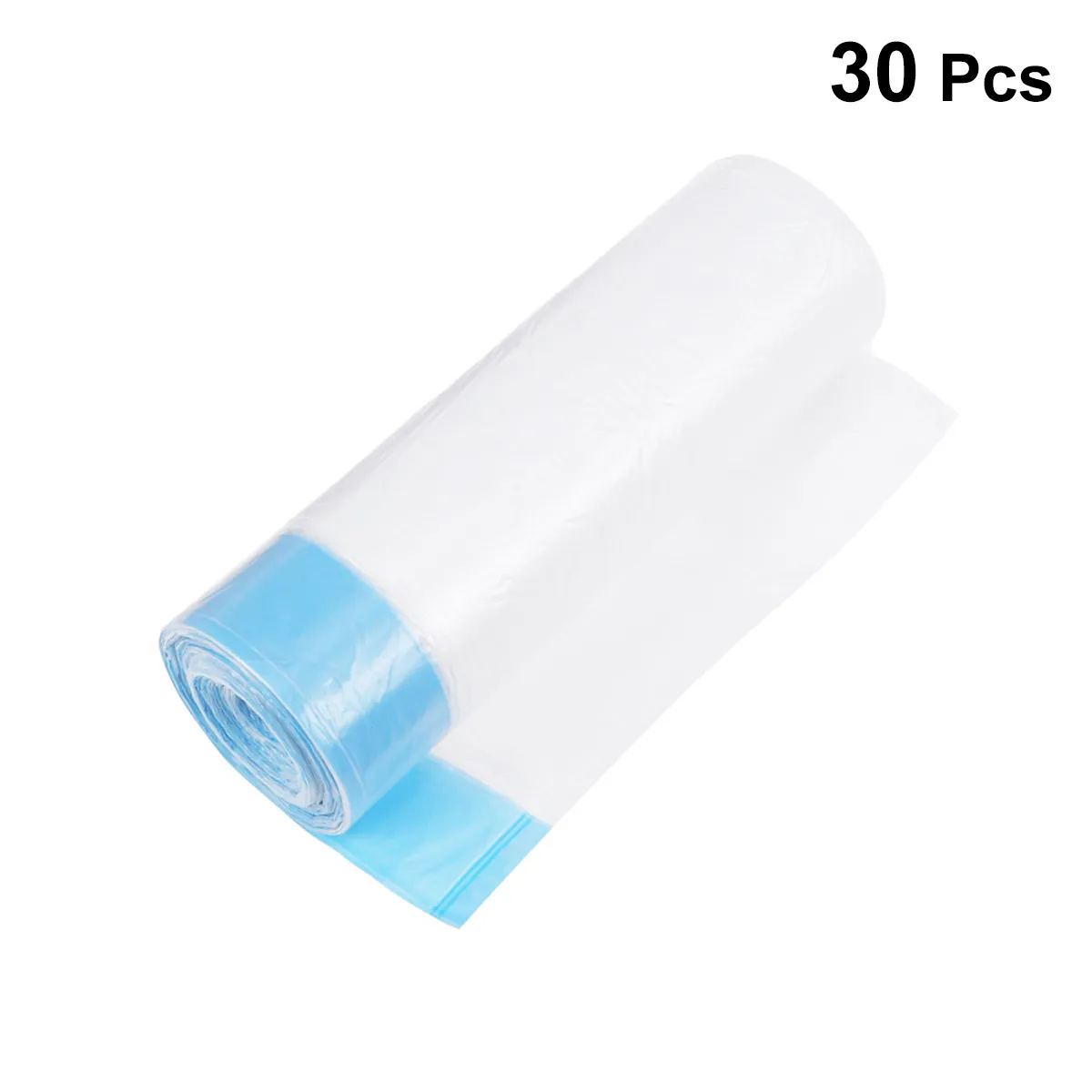 30Pcs Kitchen Garbage Bags Thickened Drawstring Disposable Plastic Trash Bag Thick Handle Leak Proof Easy Close