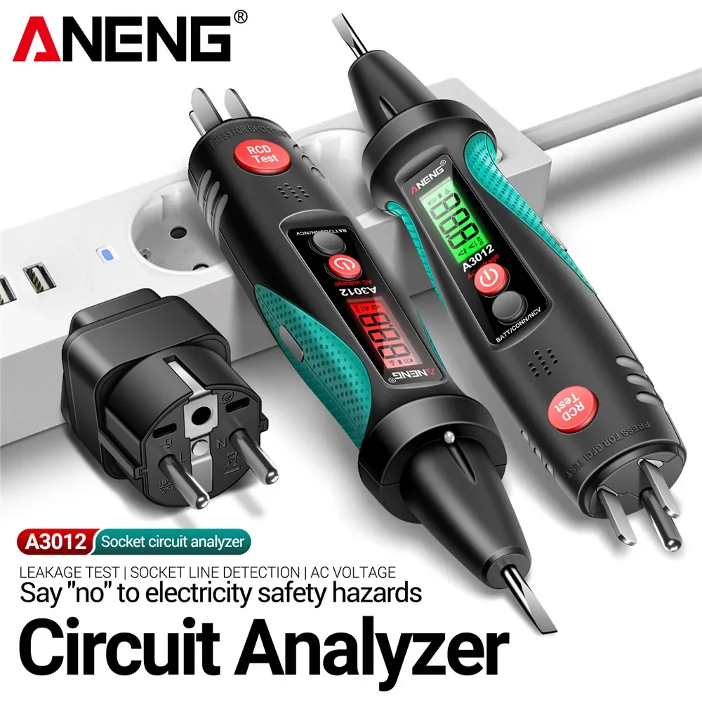 ANENG A3012 المقبس مُحلل دوائر كهربائية جيب القلم نوع المتعدد كاشف قطبية تسرب اختبار التيار المتناوب/تيار مستمر أداة اختبار استشعار الجهد #3