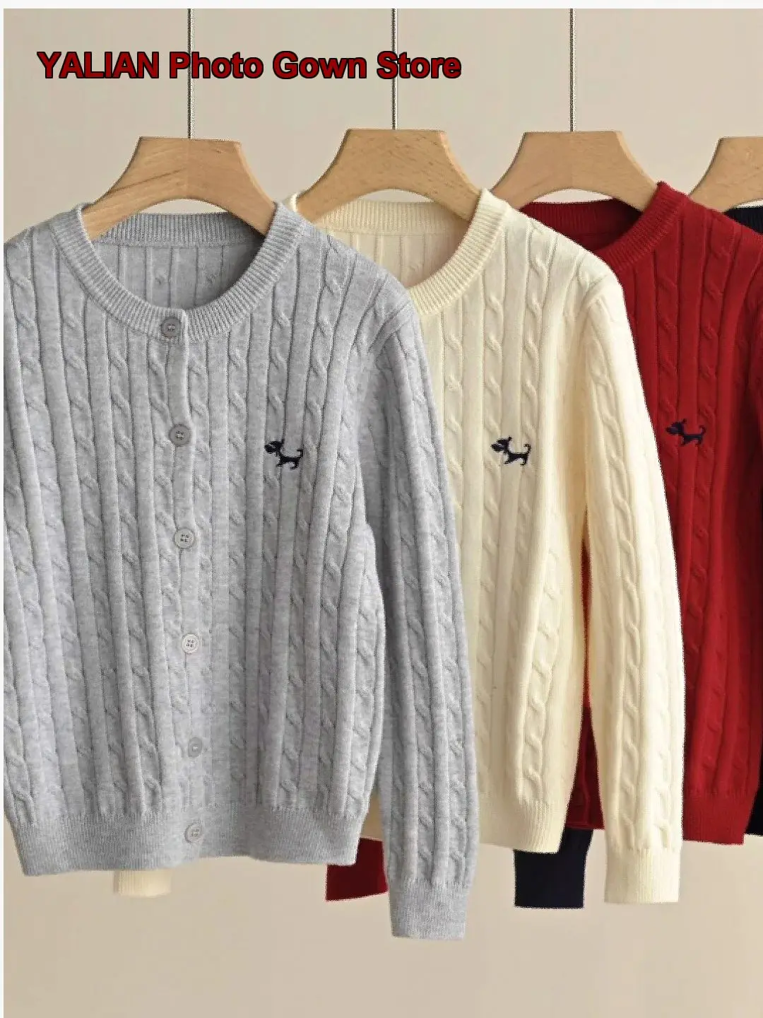 Cotton Round Neck Knit Top Boys Girls Basic Autumn Winter Little Kids