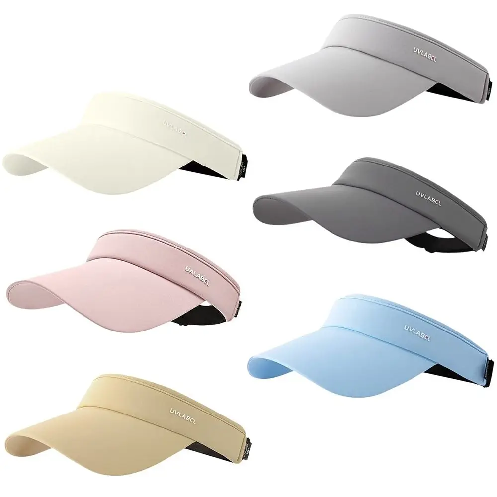Summer Breathable Sun Hat Anti-UV Quick-drying Sports Visor Empty Top Adjustable Tennis Hat Tennis