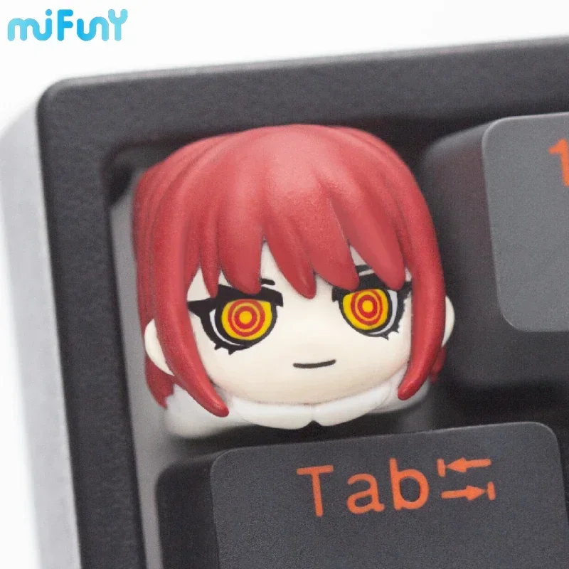 Mifuny Chainsaw Man Makima Keycaps Original Resin Retro Cute Artisan Keyboard Cap Anime Crossing Key Cap for Mechanical Keyboard