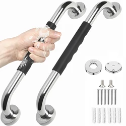 2 Set Grab Bars for Bathtubs and Showers, 20 Inch Anti Slip Toilet Handicap, Handicap Grab Bars, Safety Bathroom Assist Handle