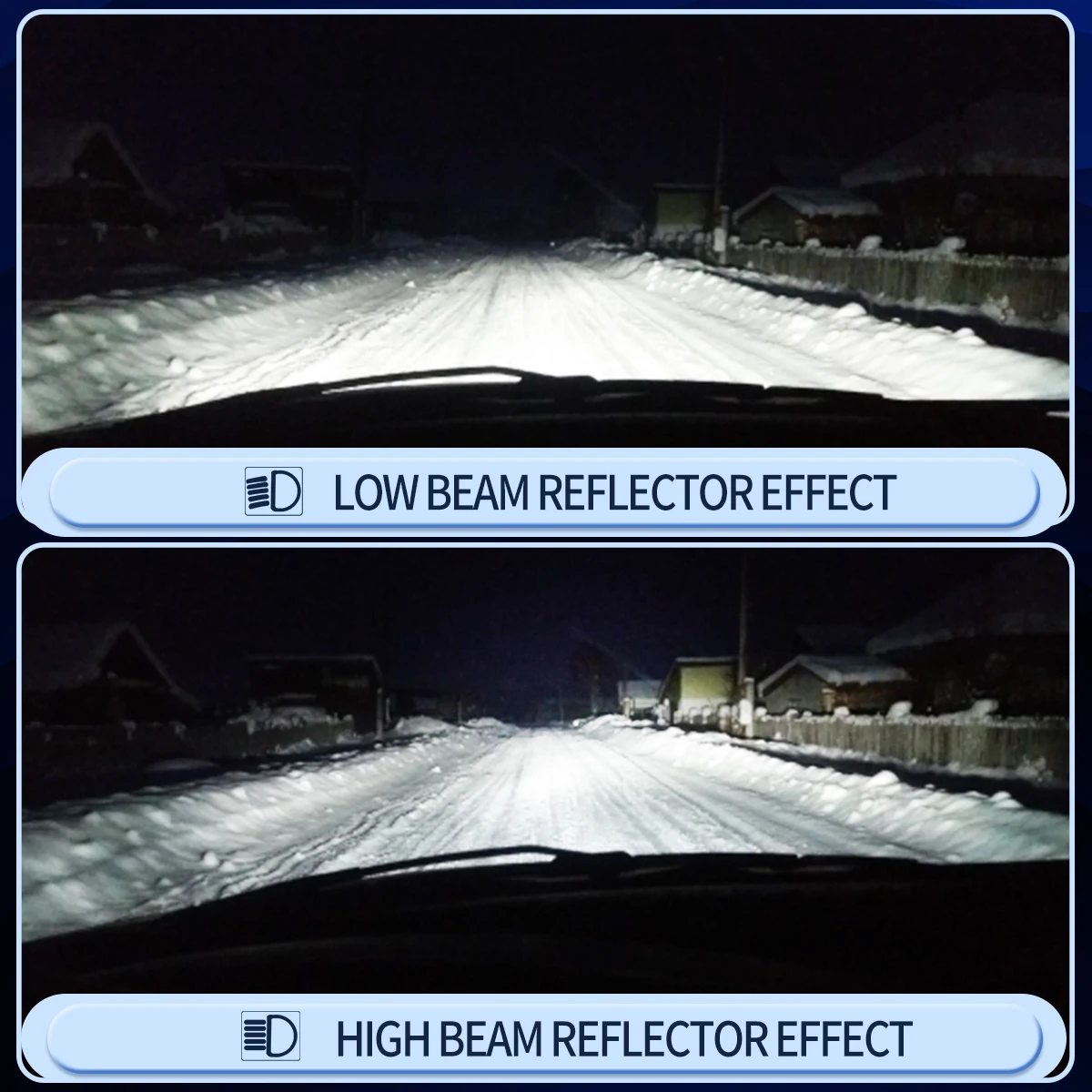 Powerful Plug and Play 1:1 Halogen Size to LED Headlight Bulbs Car Lights H4 H7 H11 H8 H9 9005 HB3 9006 HB4 6000K 12V for Cars