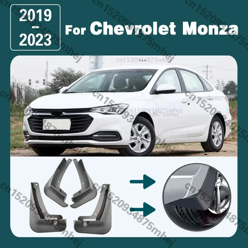 for Chevrolet Monza 2019 2020 2021 2022 2023 Fender Mudflaps Splash Guards Mud Flaps Car Accessories 4 Pcs/Set car mudguards