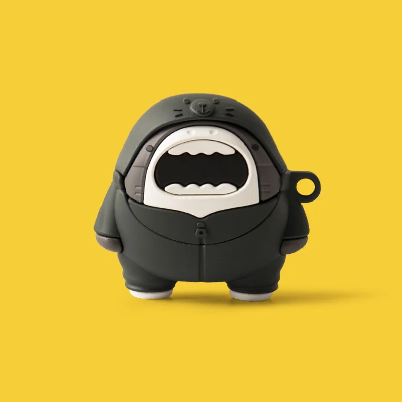 Custodia protettiva Shark Cute Cartoon per OPPO Enco Air 3 Custodia protettiva Bluetooth wireless in silicone morbido Cover OPPO Enco Air3 con gancio