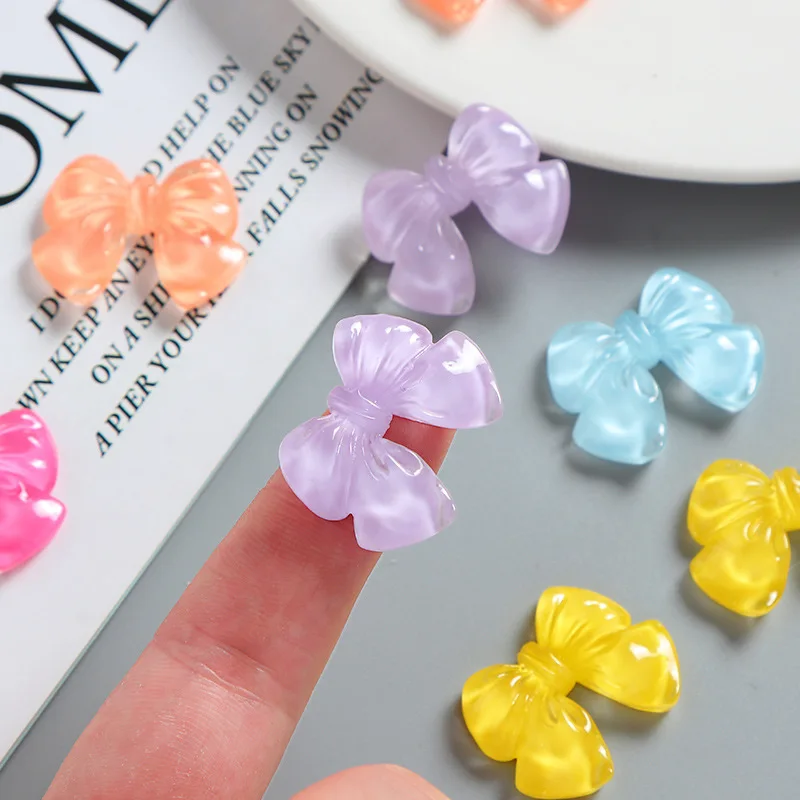 10 pcs Candy Color Bow Hole Shoe Charms Luxury Designer Shoe Decorations Ornament Pins for Shoes Accessories Footwear Decoration