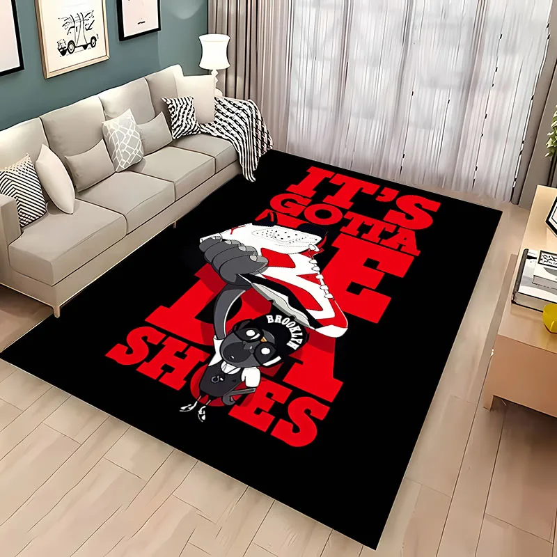 Fashion Basketball Shoes HD Printing for Bedroom Living Room Hallway Long Strip Carpet ,Anti-slip Area Rug Sofa Doormat Home Mat