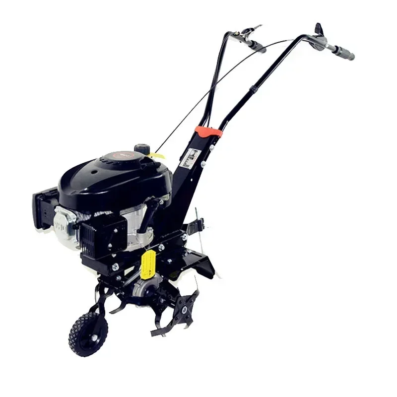 

New New Gasoline Micro Tiller Loosening Soil Ditching Small Four-stroke Orchard Vegetable Garden Hand-held Weeding Rotary Tille