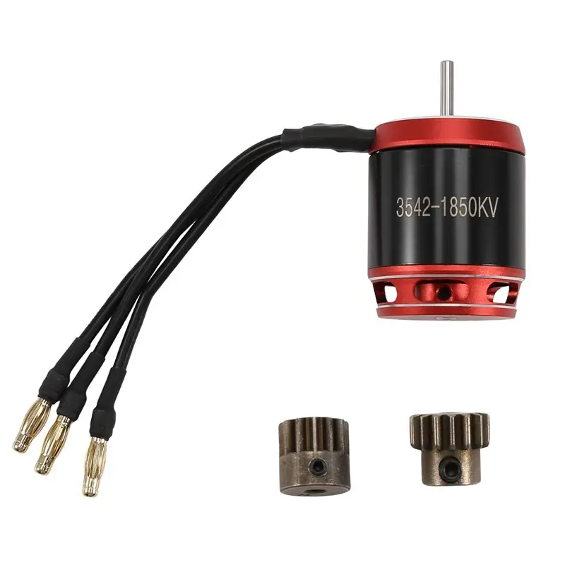 ABJL-For 1/10 RC Crawler Axial SCX10 90046 TRX4 D90 Upgrade Compatible 3542 1850Kv Outrunner Brushless Motor With 11T 15T Pinion