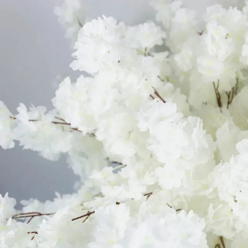 

Оптовая продажа, 100 см, белая вишня, цветущий шелковый шар из искусственного цветка, элегантная центральная часть стола для декора рождественского мероприятия