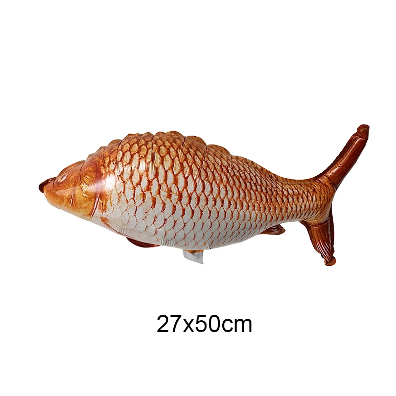 4/12 個魚エビバルーン鯉形男の子女の子釣りテーマパーティー誕生日パーティーベビーシャワーの装飾用品偽の魚の小道具