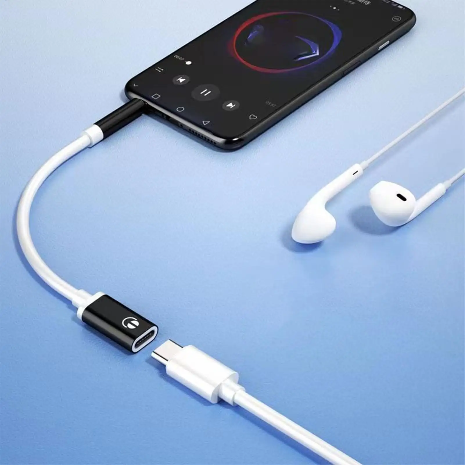USB C To Aux Audio Dongle Cable 3.5mm Jack Converter Type-C Converter Earphone Adapter Earphone Audio Adapter Cable 3.5mm Male