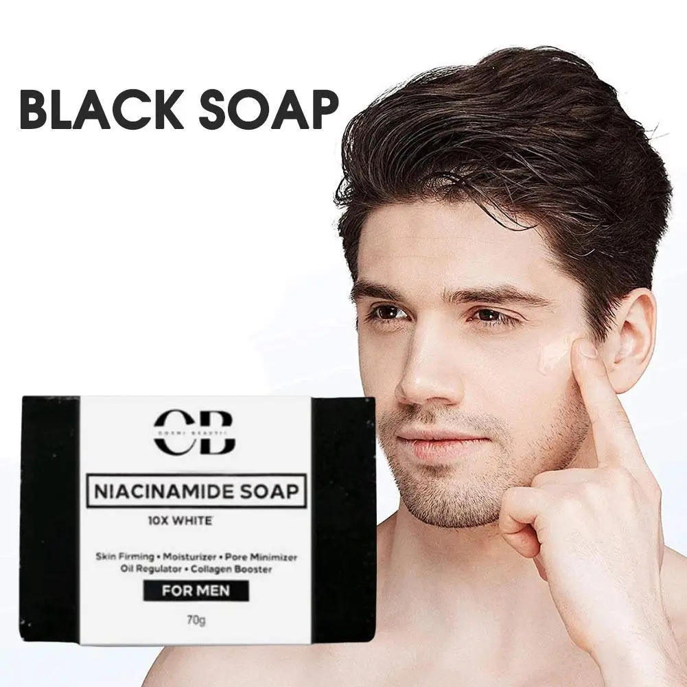 Jabón negro para aclarar la piel negra, jabón africano mágico para la piel negra, baño Facial, blanqueamiento, nutrición, limpieza, tratamiento del acné, R5F8, 70g