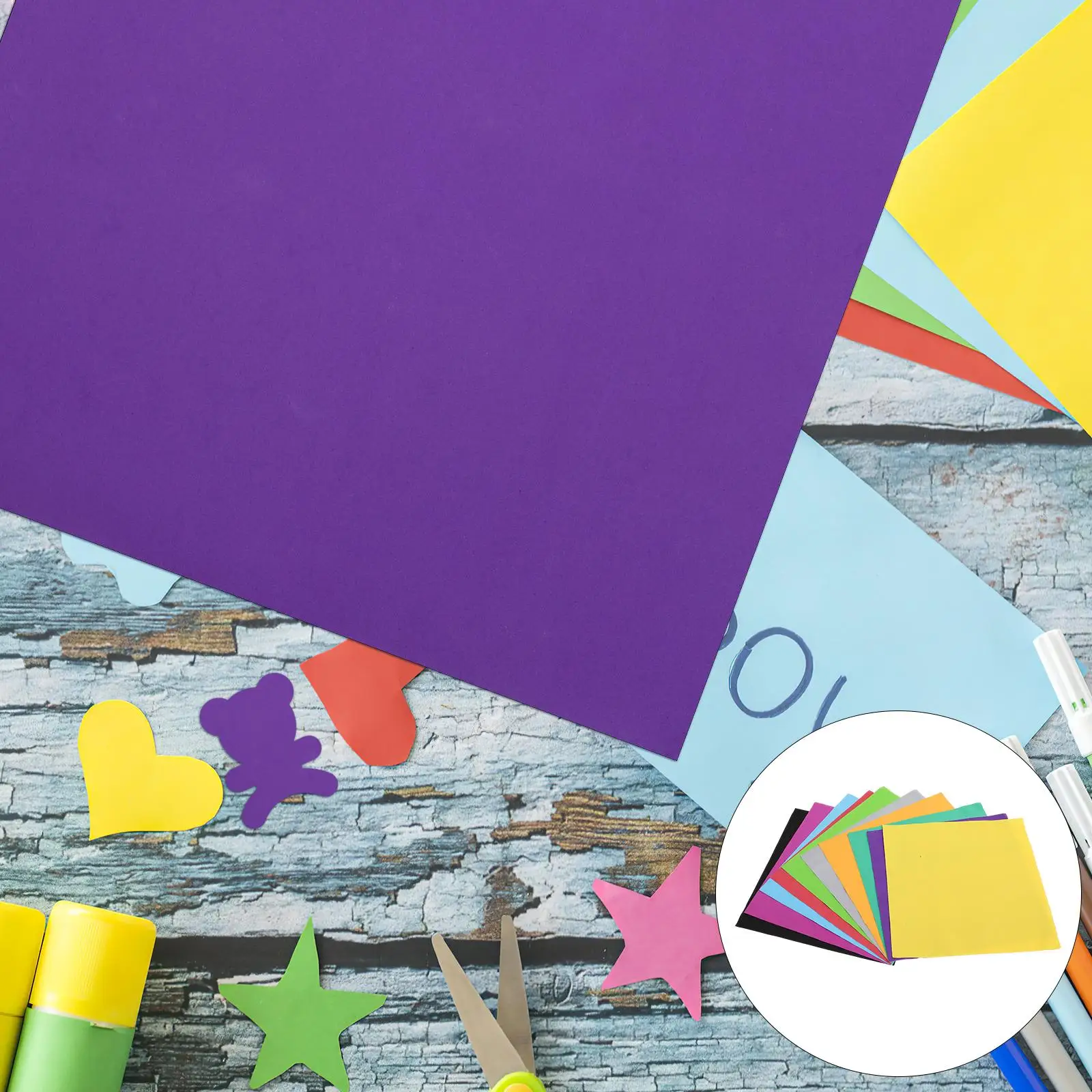 10 個マルチカラー EVA フォーム紙明るい色簡単カットはさみ柔軟なシート DIY クラフト学校プロジェクト装飾アイテム