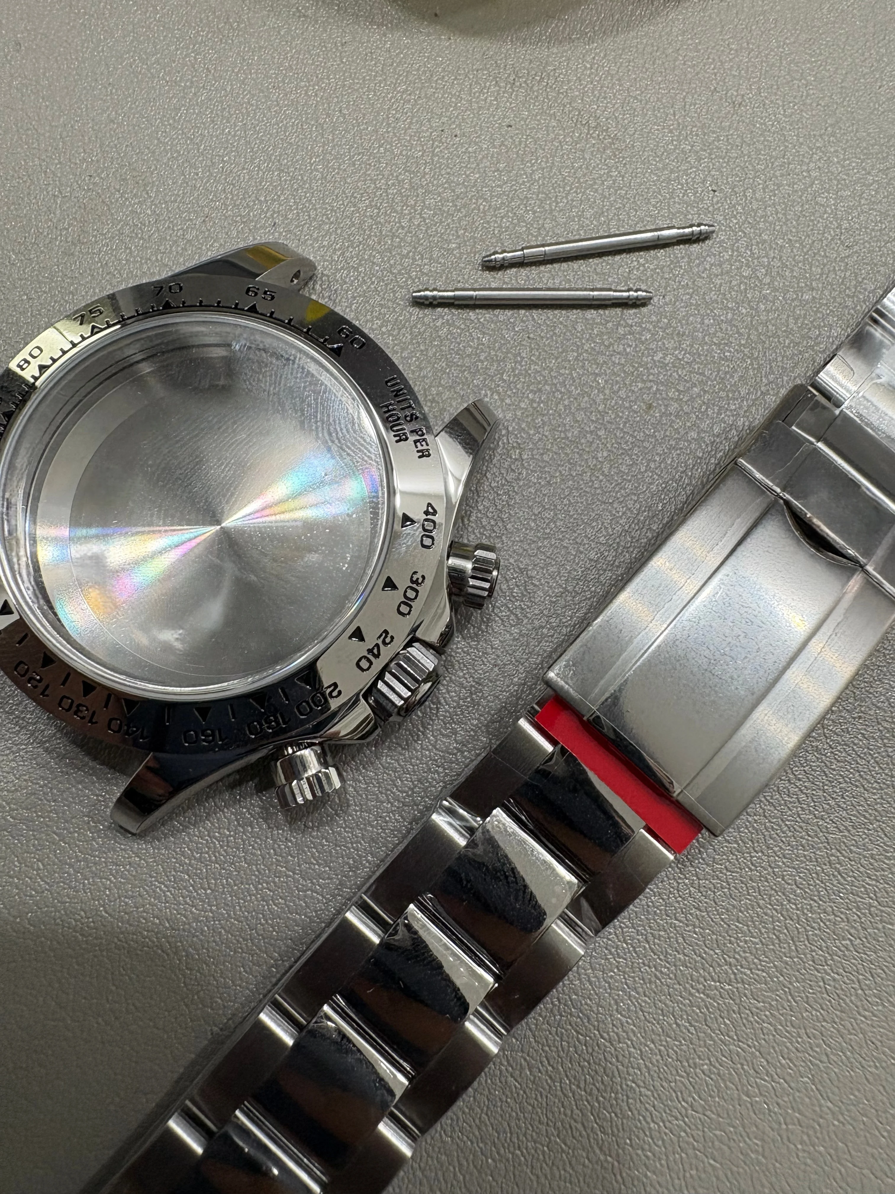 AR Factory Stainless Steel Bezel Watch Case FOR Au750 Dtona 126518 Compatible with 4131 Movement