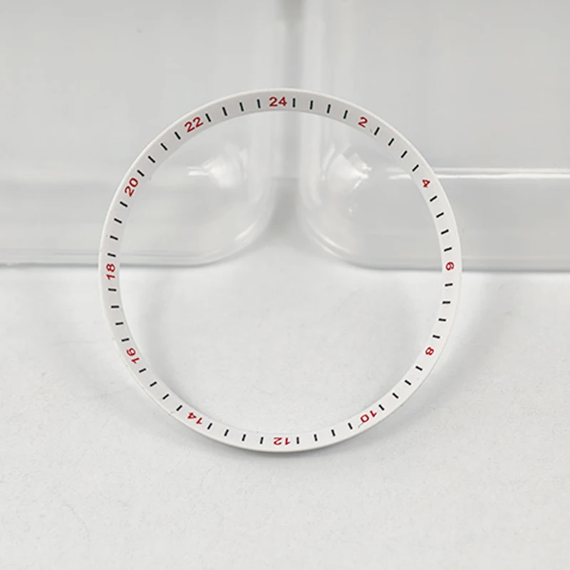 30.5mm Watch Chapter Rings Fit SRPD SKX007 SKX009 Watch Case 30.5mm Plastic Inner Ring NH35 NH36 Movement Men's Watch Part Refit
