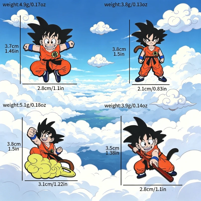 Pin Metálico de Son Goku de Dragon Ball, Broche 2D con Diseño Personalizado, Decoración para Mochilas y Ropa, Colgante de Anime, Venta al Por Mayor