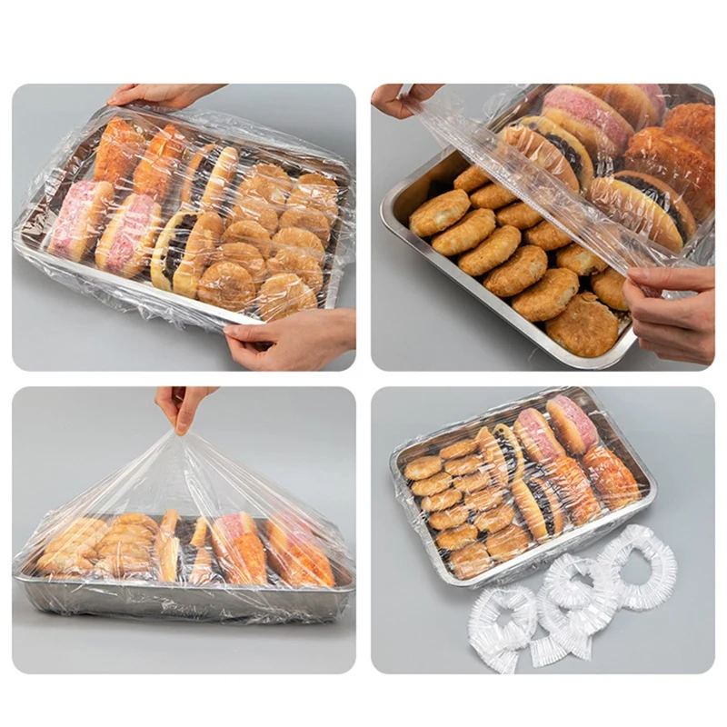 Disposable Food Covered With Plastic Bags Food-Grade Fruit And Vegetable Storage Bag Elastic Plastic Bag