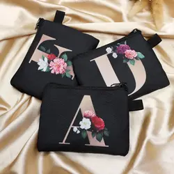 1Pcs portamonete con stampa di lettere portamonete da donna Mini portacarte portamonete piccolo portamonete giornaliero pochette per borsetta per ragazze