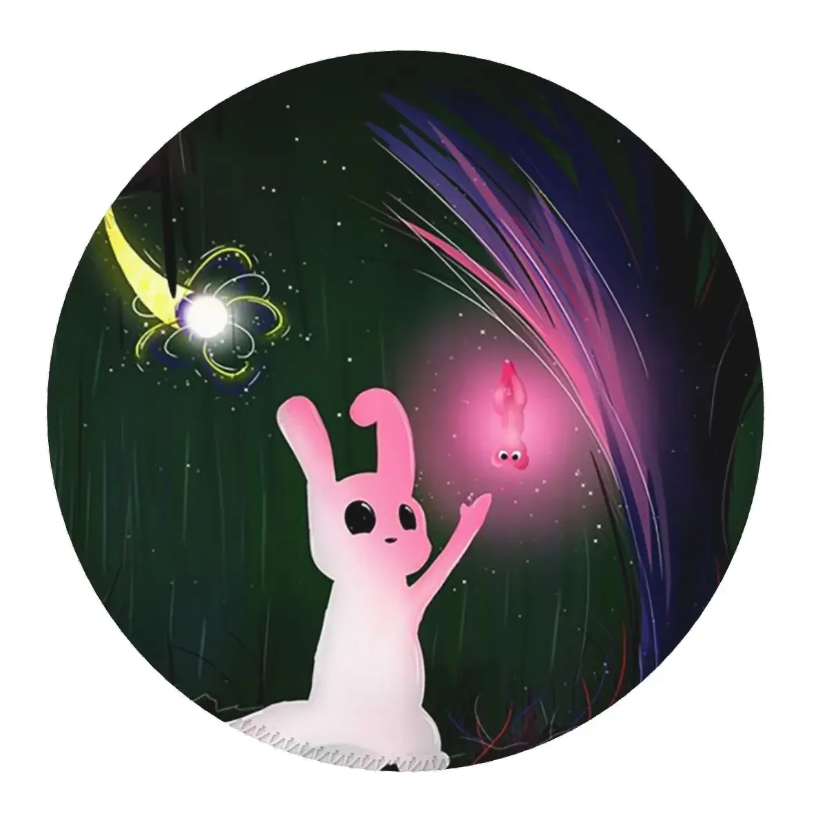 Rain World Slugcats Pattern Game Round Mouse Pad Computer Keyboard Mouse Mat Gaming PC Desk Mat Office Table Mats