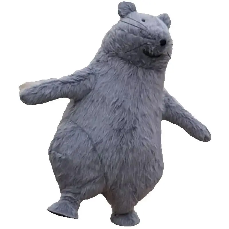 

Inflatable Grey Mouse Mascot Costume Animal Cosplay Outfits for Adults Christmas Party Carnival Role Play Dress Up No Battery