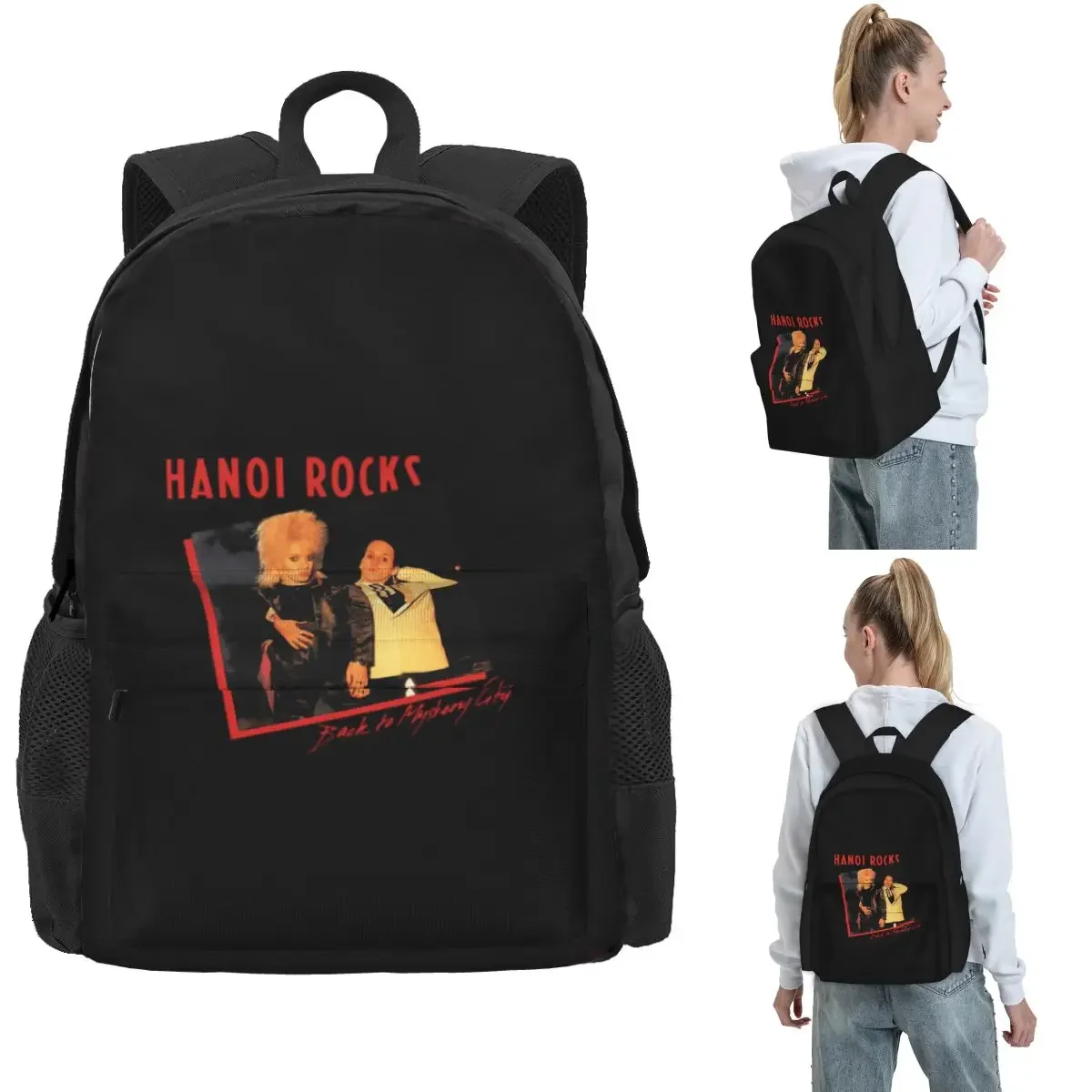 Hanoi Rocks Backpack Hot Sale Daypack Large Capacity Boys Girls BookBag School Bag Shoulder Bags for Men Women