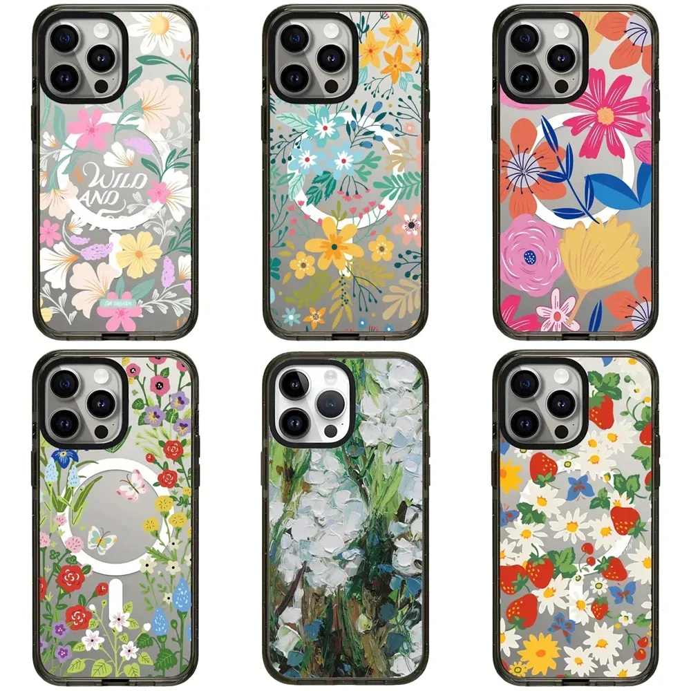 

Colorful Plants 2.0 Acrylic Black Border iPhone 12 13 14 15 16 Pro Max Case - Protective iPhone Case with MagSafe