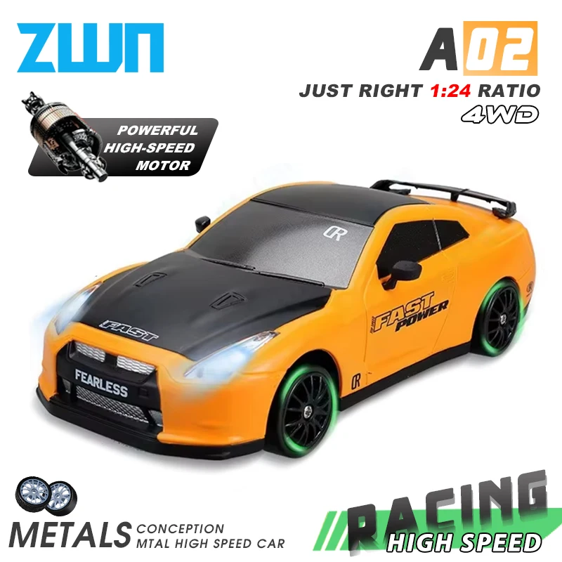 2.4G RC CAR With LED Light 4WD Remote Control Drift Cars Professional Racing Toys GTR Model AE86 for Children Christmas Gifts