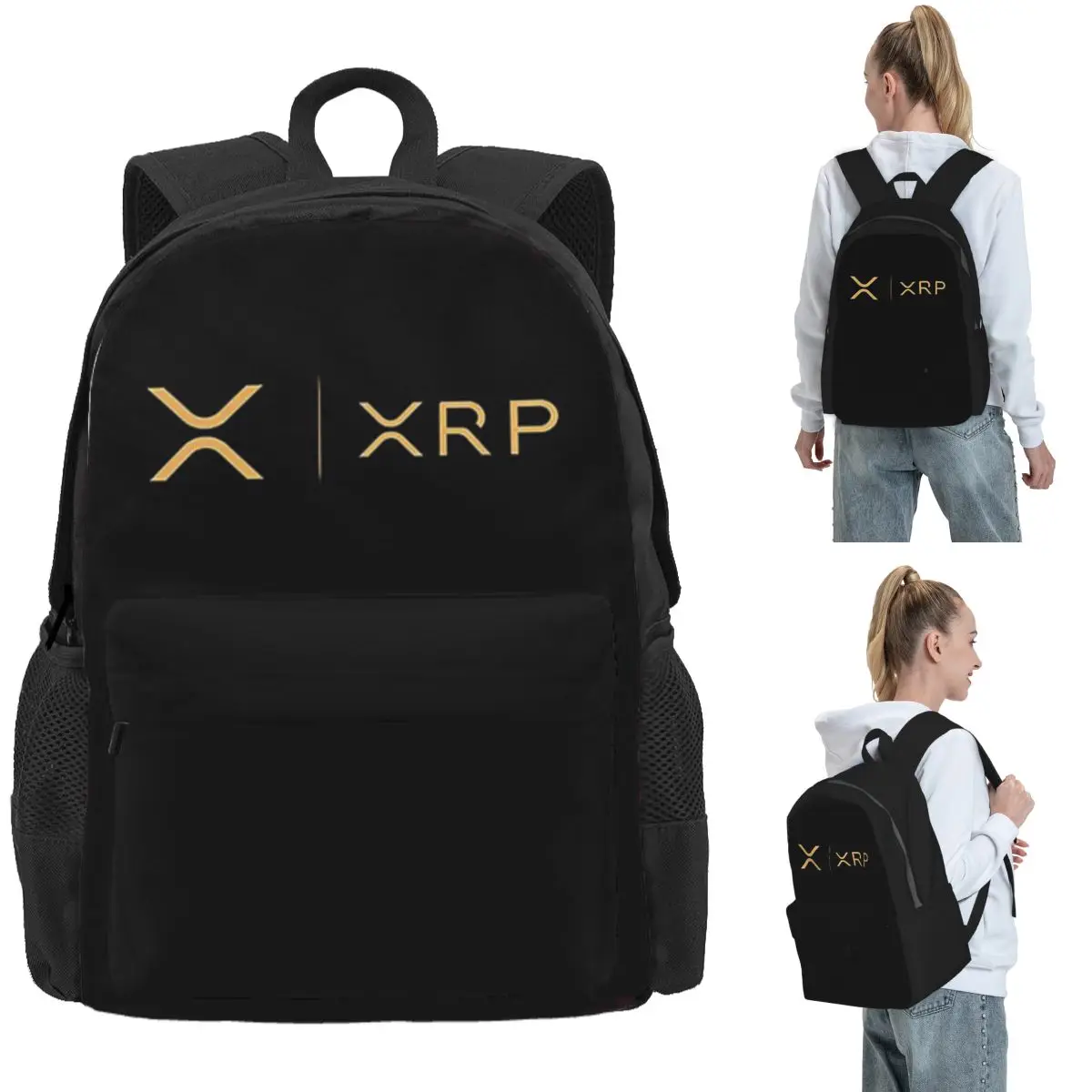 

XRP Cryptocurrency XRP Backpack Daypack Large Capacity Boys Girls BookBag School Bag Shoulder Bags for Men Women