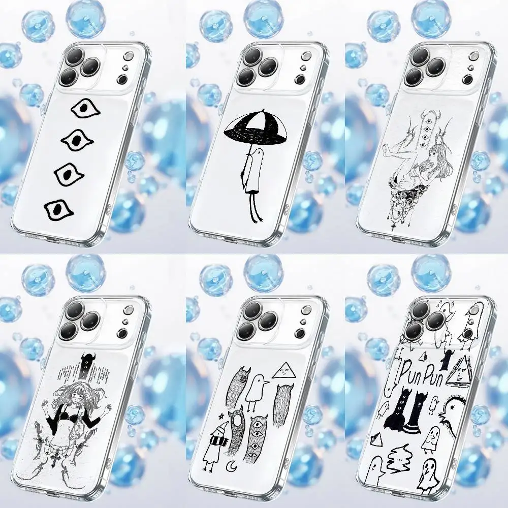 

Goodnight Oyasumi P-Punpun Phone Case For iPhone 17,16,15,14,13,12,11 Plus,Pro,Max,Plus,E,SE4,Air,Mini Transparent