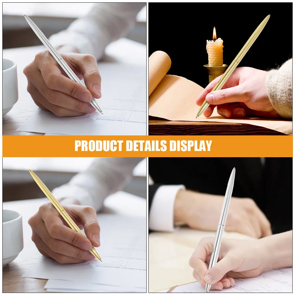 2Pcs Ballpoint Pens Luxury Pens Business Office Wedding Signing Pen Guest Book Pen Stand Desktop