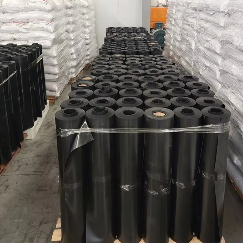 Mechanically Fastened Waterproofing 45mil 60mil Rubber EPDM Membranes 10x100ft 20x200ft EPDM Rolls for Roof-10x10 cm sample