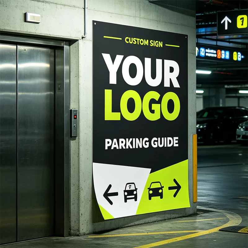 Any Size 100cm Custom Sticker Add Your Logo Weather Resistant Vinyl Decals for Underground Parking Lot Commercial Car Park Garag